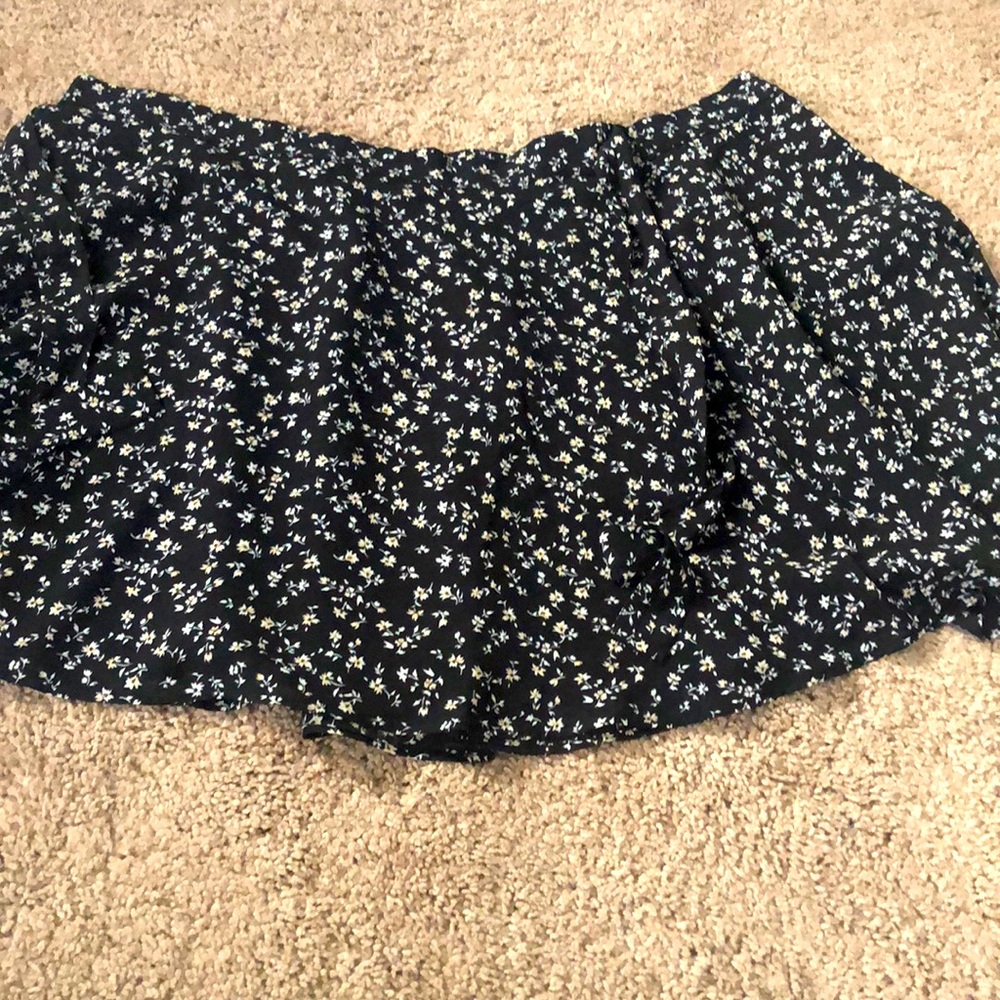 Black Floral 💐 Wrap Skirt